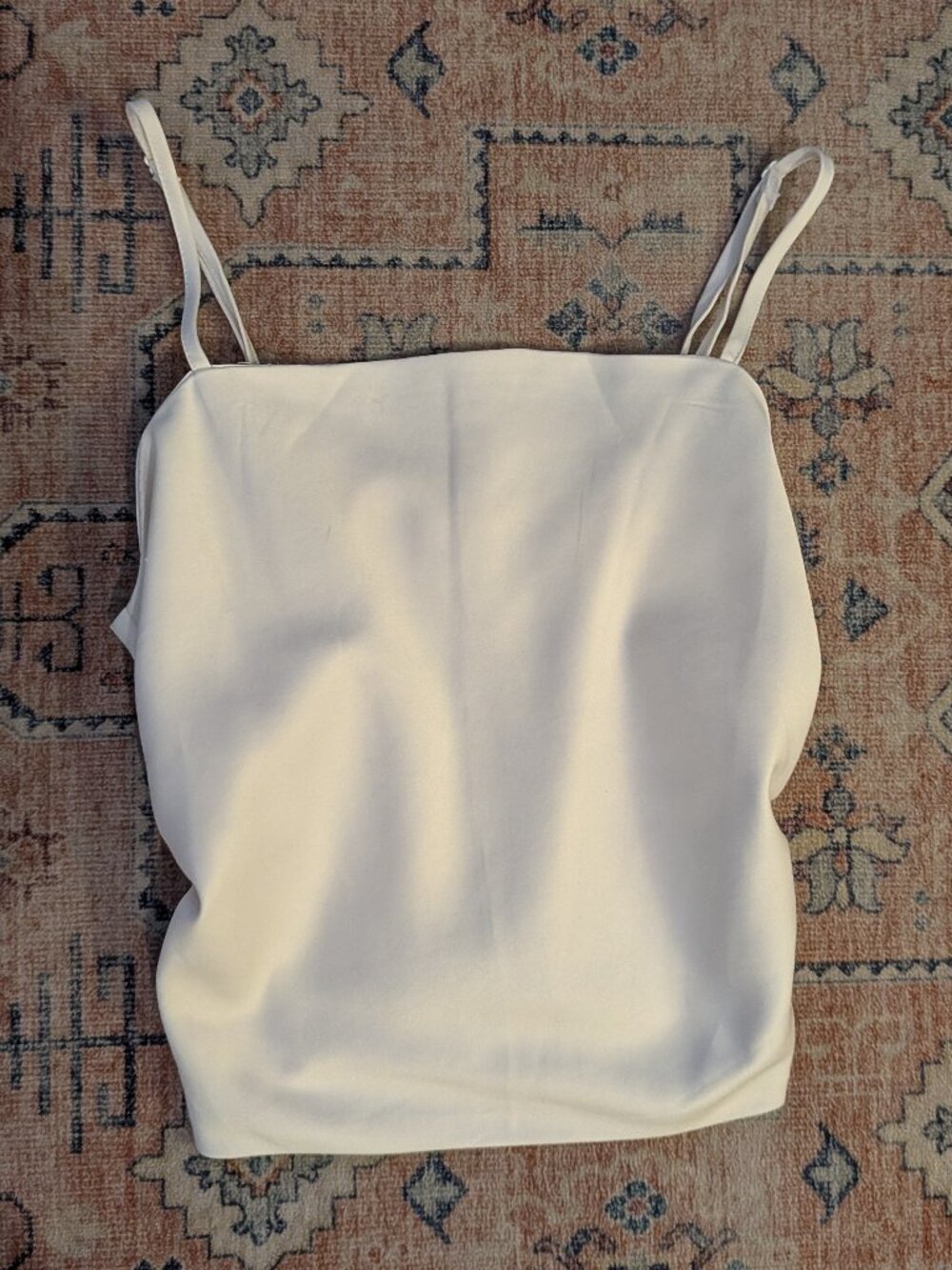 Silky White Crop Top
